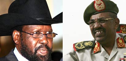 South Sudan President Salva Kiir and his friend/foe Sudan President Bashir. The duo's new relationship could destabilise Uganda