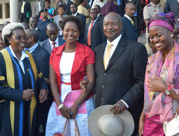 President Museveni with EALA legislators recently
