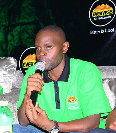 Crown Beverages Marketing ManagerJeff Ssekandi at the launch