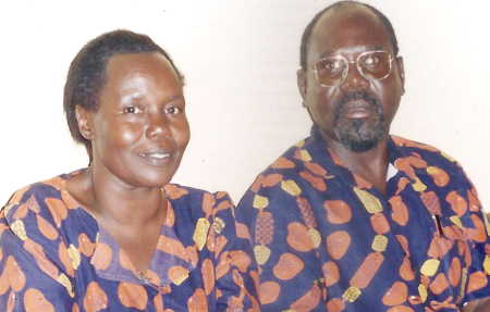 Gone too soon: Ikebesi (r) with his late wife Totio