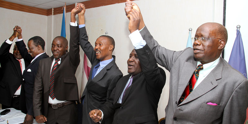 Opposition leaders launching the Democratic Alliance