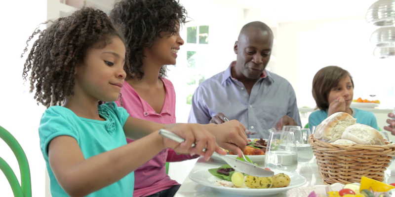 The Dinner table is an intimate place for family