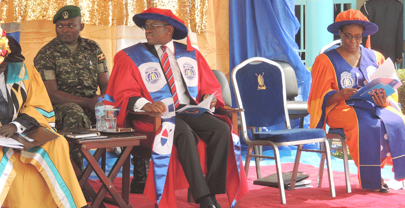 Katikiro Charles Peter Mayiga during the graduation ceremony