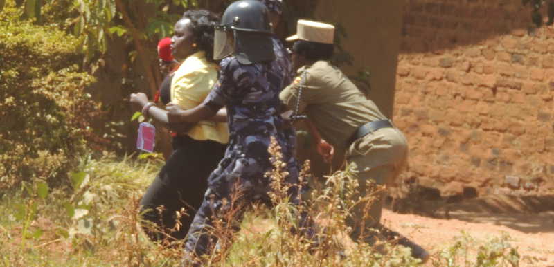 NBS reporter Bahati Remmy being at Kasangati today