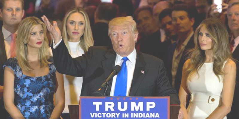 President-Elect Donald Trump after it emerged he had won the presidency
