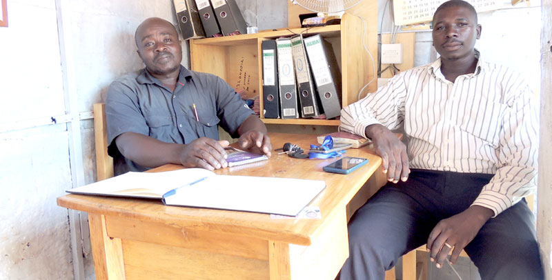 Amstrong Byakubo Matovu, the Chairman Nsambya Carpenters SACCO, right, with his secretary for publicity Wilson Muhwezi, have high hopes of growing the entity to greater heights despite many odds that have befallen many such organisations.