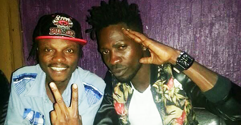 Red Banton (L) with Ghetto president Bobi Wine