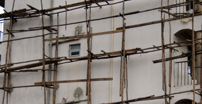 Scafolding used often while building