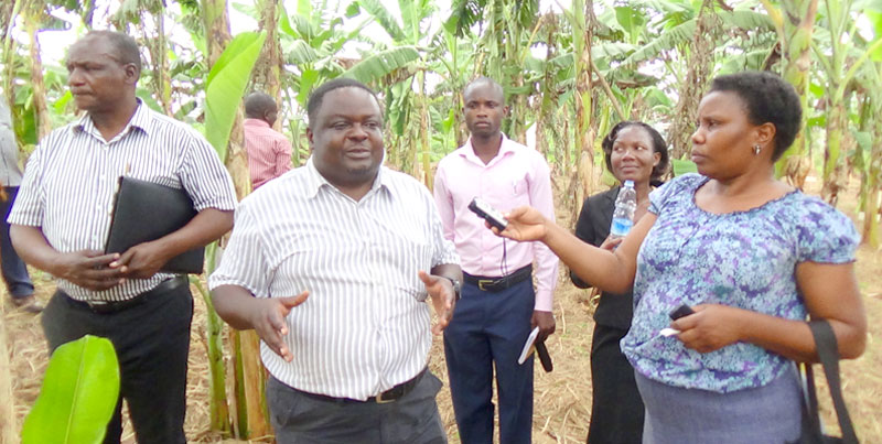 Journalists and Researchers interviewing Dr Andrew Kiggundu some time back
