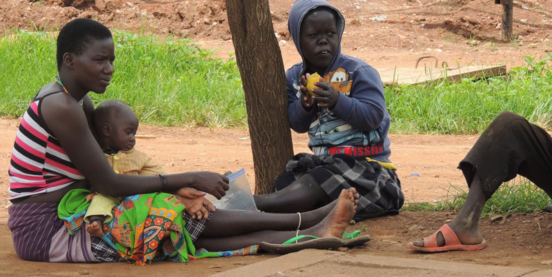 Beggars in the streets of Kampala