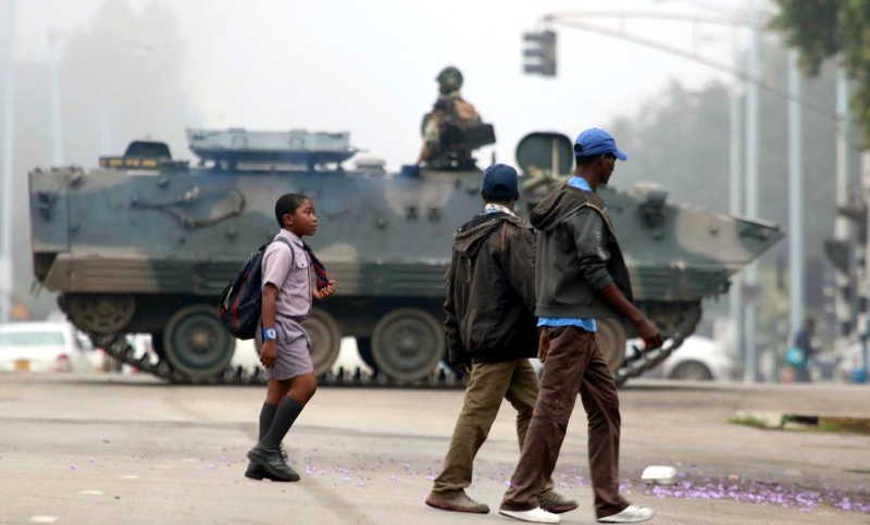Harare, Zimbabwe's capital remained peaceful despite sights of military presence