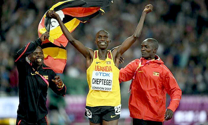 #GC2018 10,000 and 5000 Meter Winner Uganda's Joshua Cheptegei