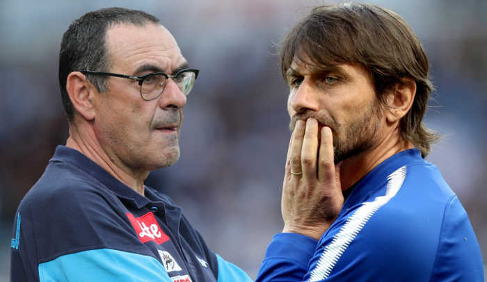 Left to RIght: In comes Sarri and out goes Conte 