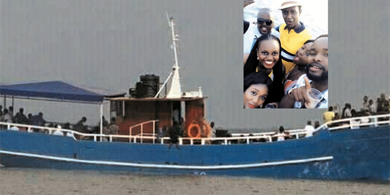 The Cruise boat inset are some of the revelers