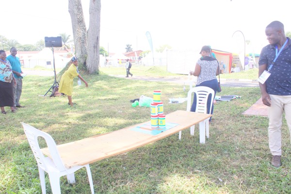 work without play has never been advised. environmentalists playing hit that germ game