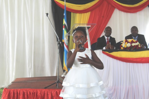 Leila Kagere singing her vocals out