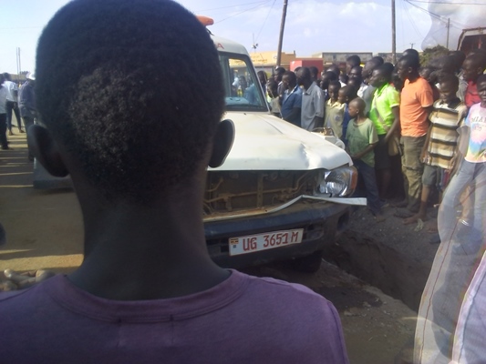 Residents staring at the accident