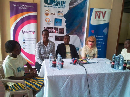 Tereka Kenneth (ED), Nawejje Doreen rep of Women and children with Albinism and others during the launch