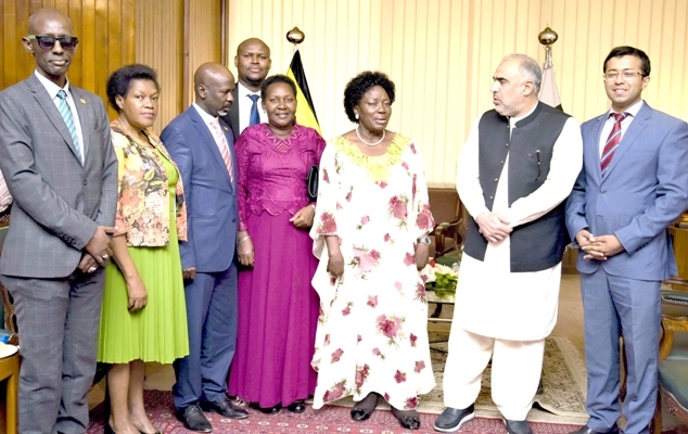Pakistan National Assembly of the Islamic Republic of Pakistan hosts Uganda Parliament delegation led by Speaker Rebecca Kadaga, Islamabad 29 July 2019 (1)