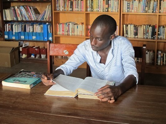 A Man reading a book