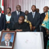 Ndayishimiye sign condolence book